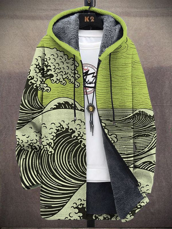 Marlowe Art-Inspired Statement Hoodie - Green