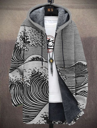 Marlowe Art-Inspired Statement Hoodie - Grey