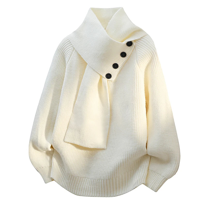 Courtney | Cozy Scarf-Neck Sweater