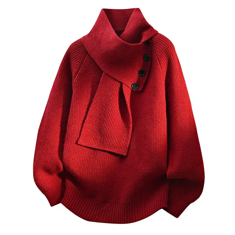 Courtney | Cozy Scarf-Neck Sweater