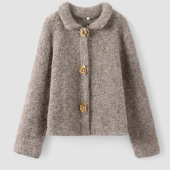 Gail Luxury Wool Cardigan - Beige