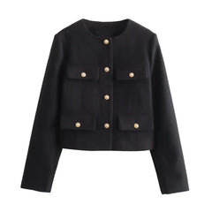 Miriam tweed jacket - Black