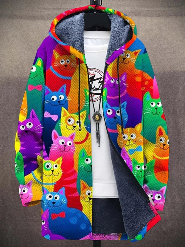 Yasmin | Art-Inspired Hooded Zip Jacket