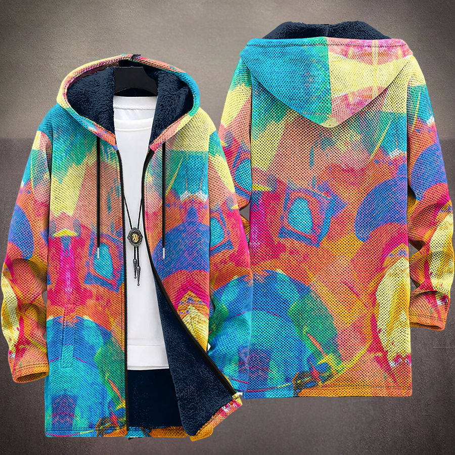 Leonora | Art-Inspired Hooded Cardigan