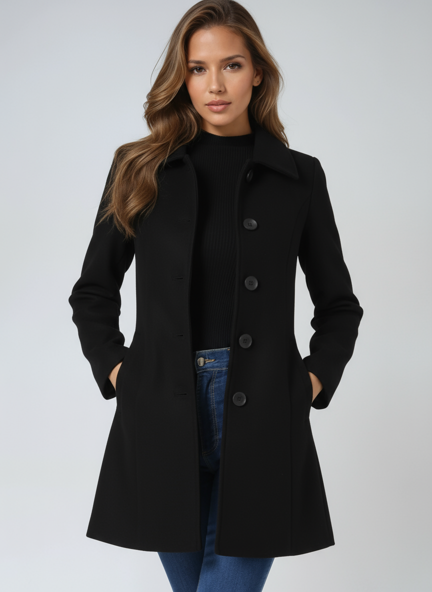 Elizabeth | Single Breasted Winter Trench Coat