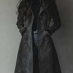 Ainsley Trench Coat - Dark Gray