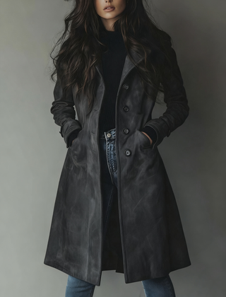 Ainsley Trench Coat - Dark Gray