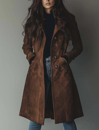 Ainsley Trench Coat - Brown