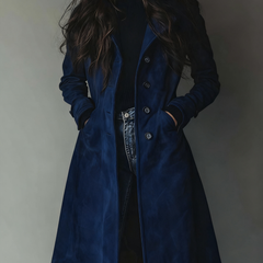 Ainsley Trench Coat - Dark Blue