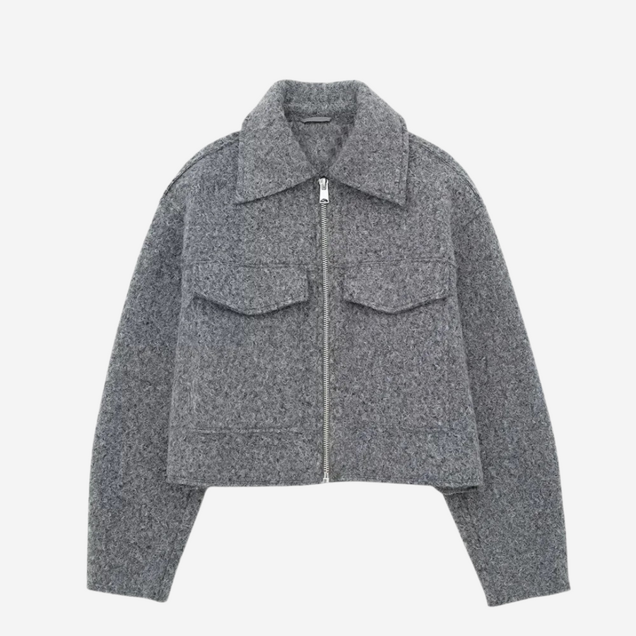 Carol Short Elegant Jacket - Grey