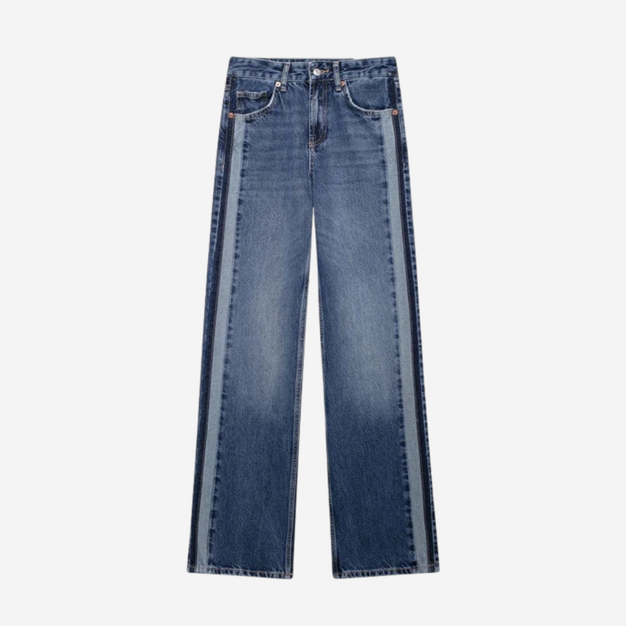 Renee High-Waist Straight Jeans - Blue