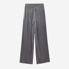 Leslie Satin Trousers - Grey