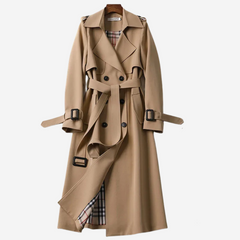 Julie Elegant Trench Jacket - Caramel Macchiato