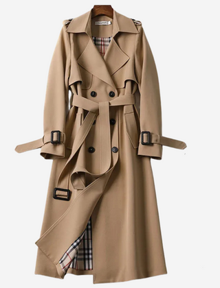 Julie Elegant Trench Jacket - Caramel Macchiato