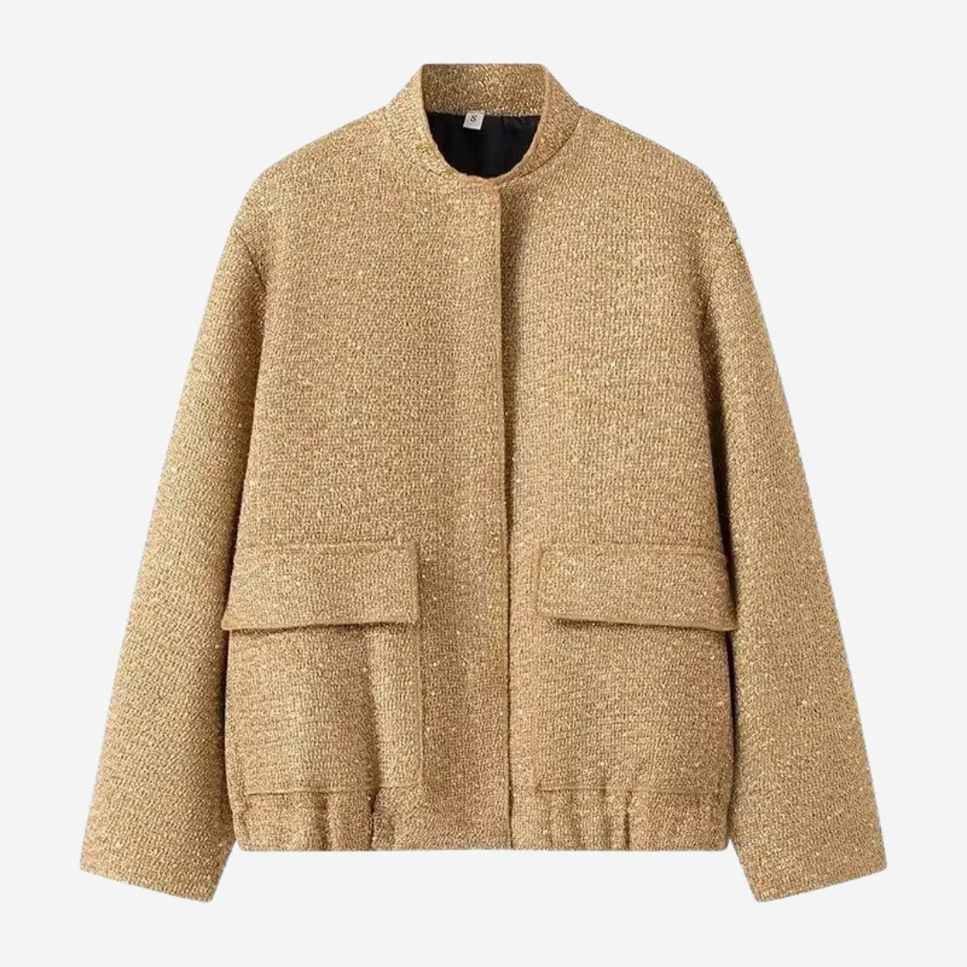 Linda Elegant Trench Coat - Gold