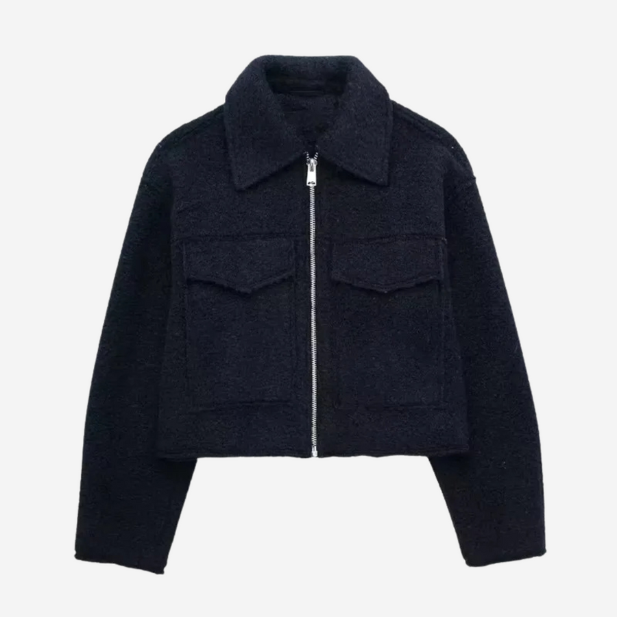 Carol Short Elegant Jacket - Blue