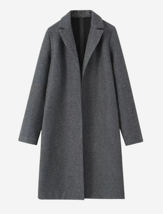 Angela Classic Wool Blend Coat - Grey