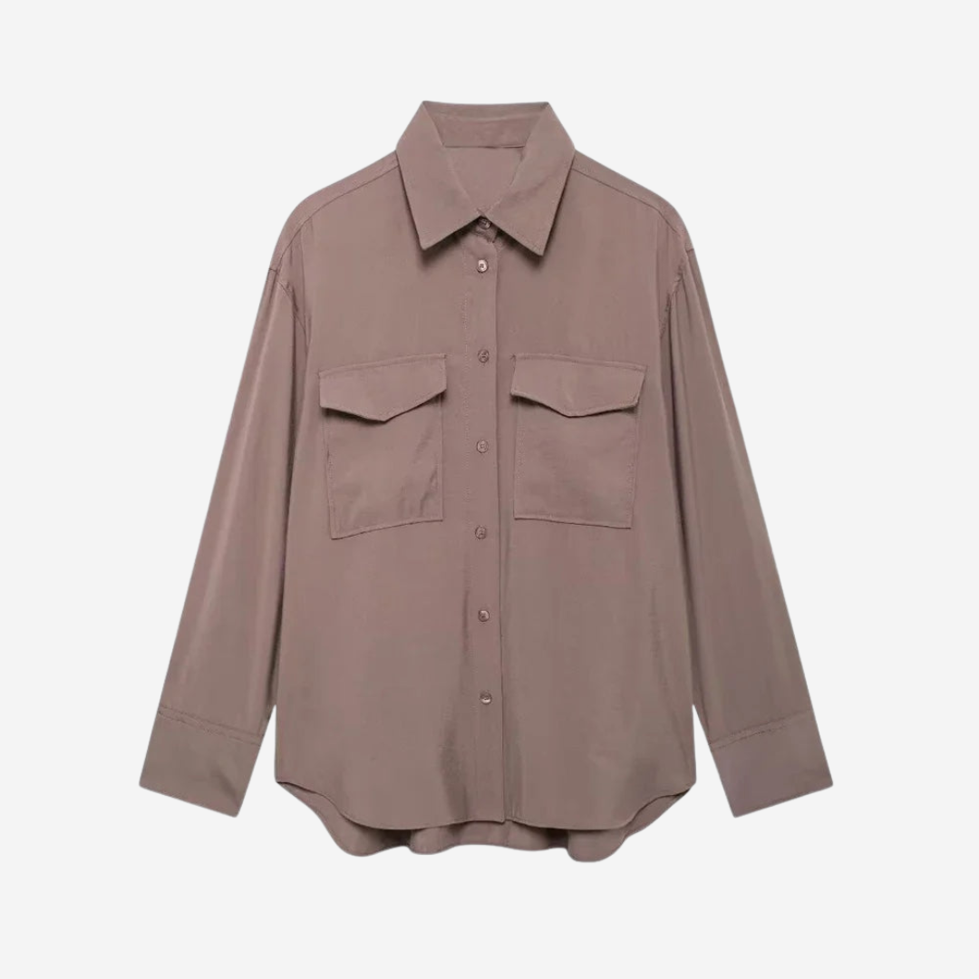 Janice Elegant Blouse - Brown
