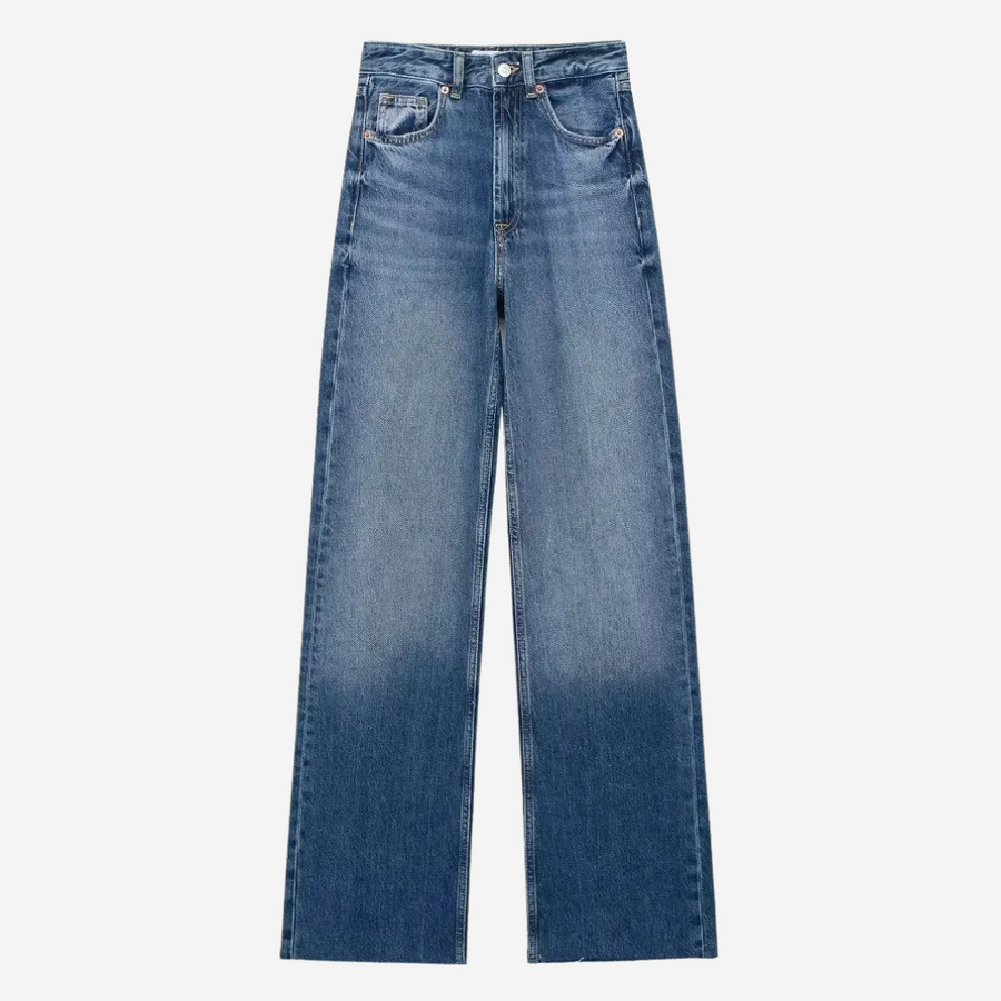 Lynn Slim Straight Jeans - Medium Blue