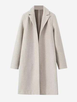 Angela Classic Wool Blend Coat - Beige