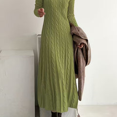 Lucille Elegant Long Dress - Green