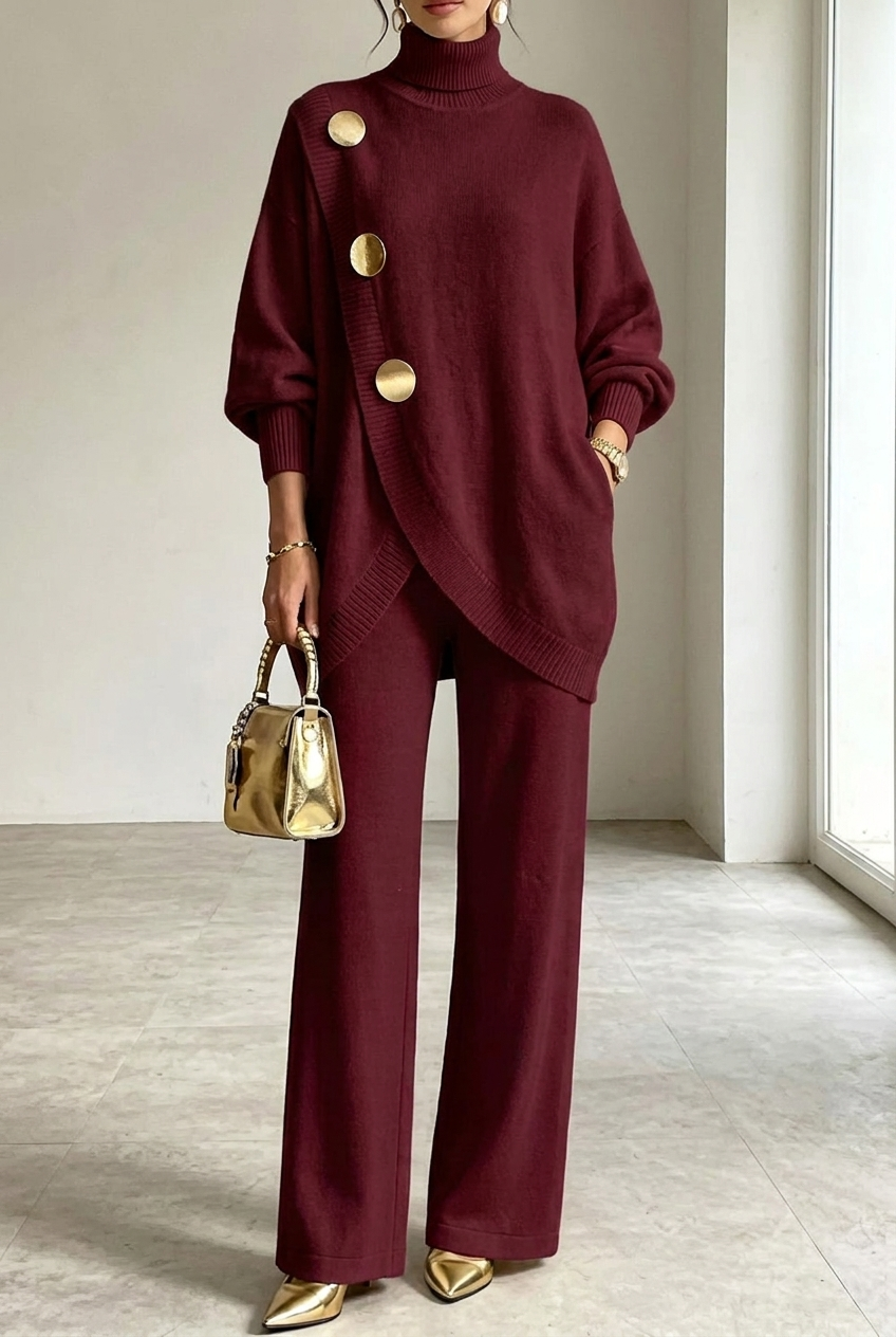 Sutton two piece set - Burgundy