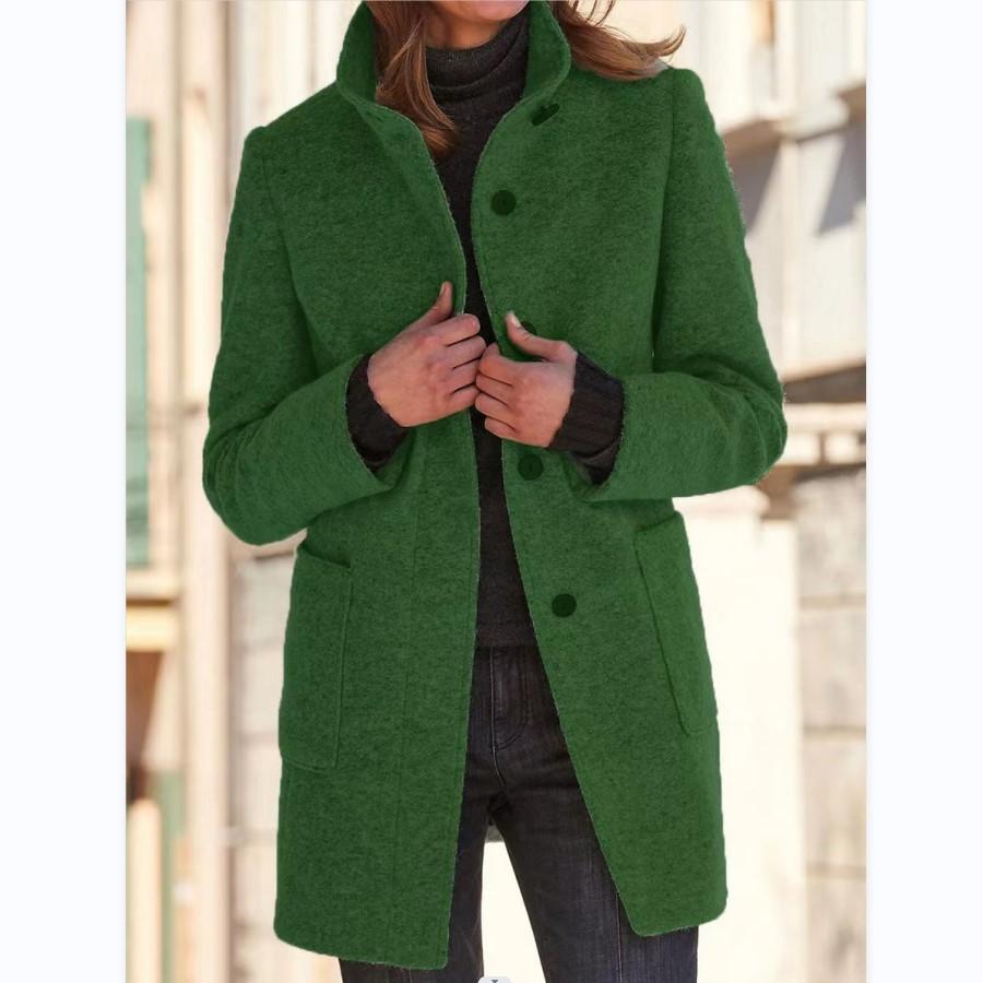 Clara Classic Wool Coat - Green