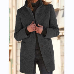 Clara Classic Wool Coat - Black