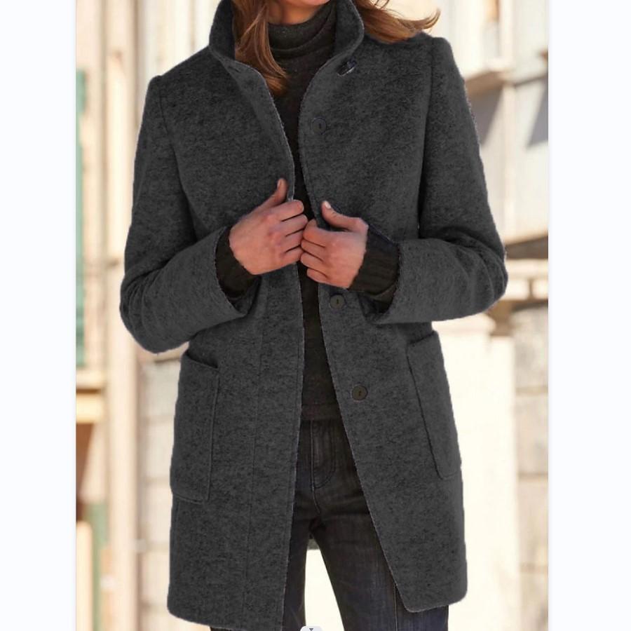 Clara Classic Wool Coat - Black