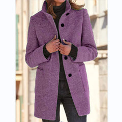 Clara Classic Wool Coat - Light Purple