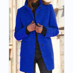Clara Classic Wool Coat - Sky Blue