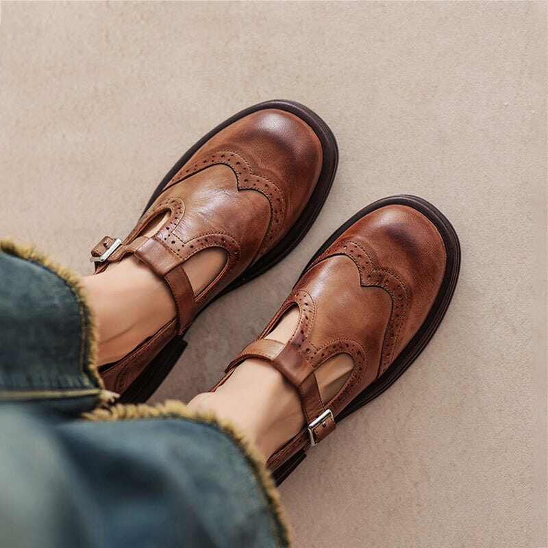 Genevieve Leather Mary Janes