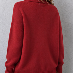 Vivian Polo Hooded Knit Sweater