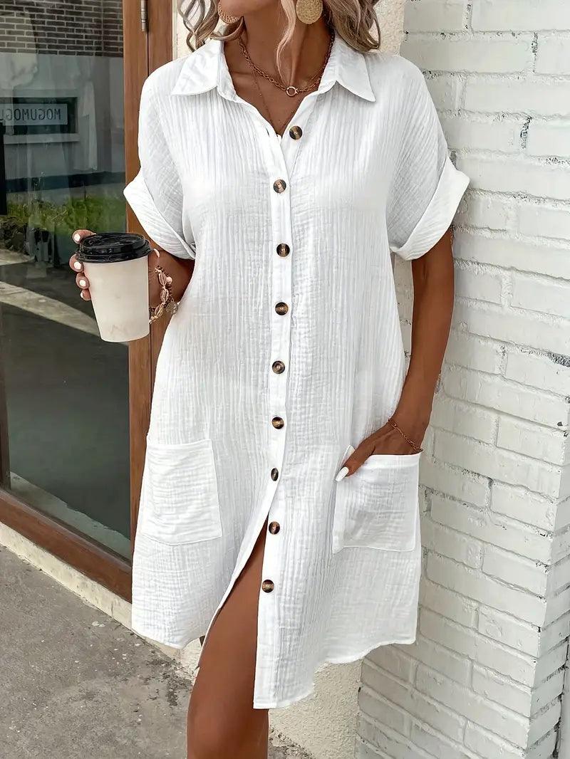 Grace | Timeless V-Neck Blouse Dress