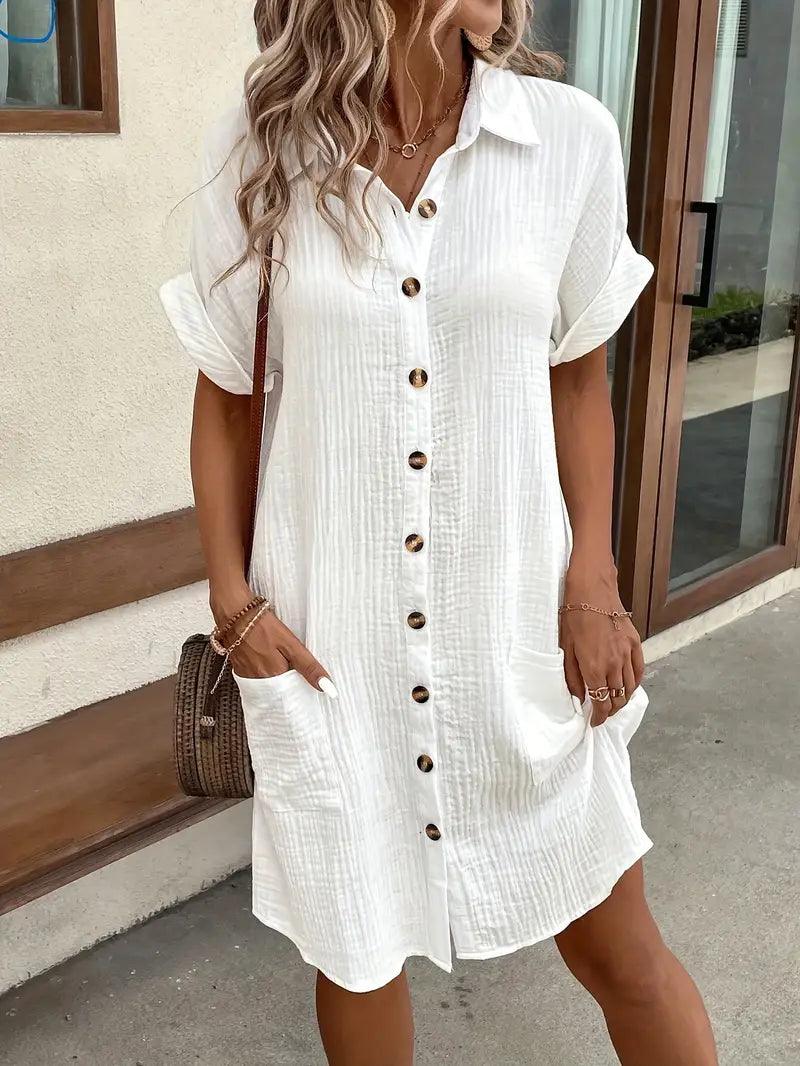 Grace | Timeless V-Neck Blouse Dress