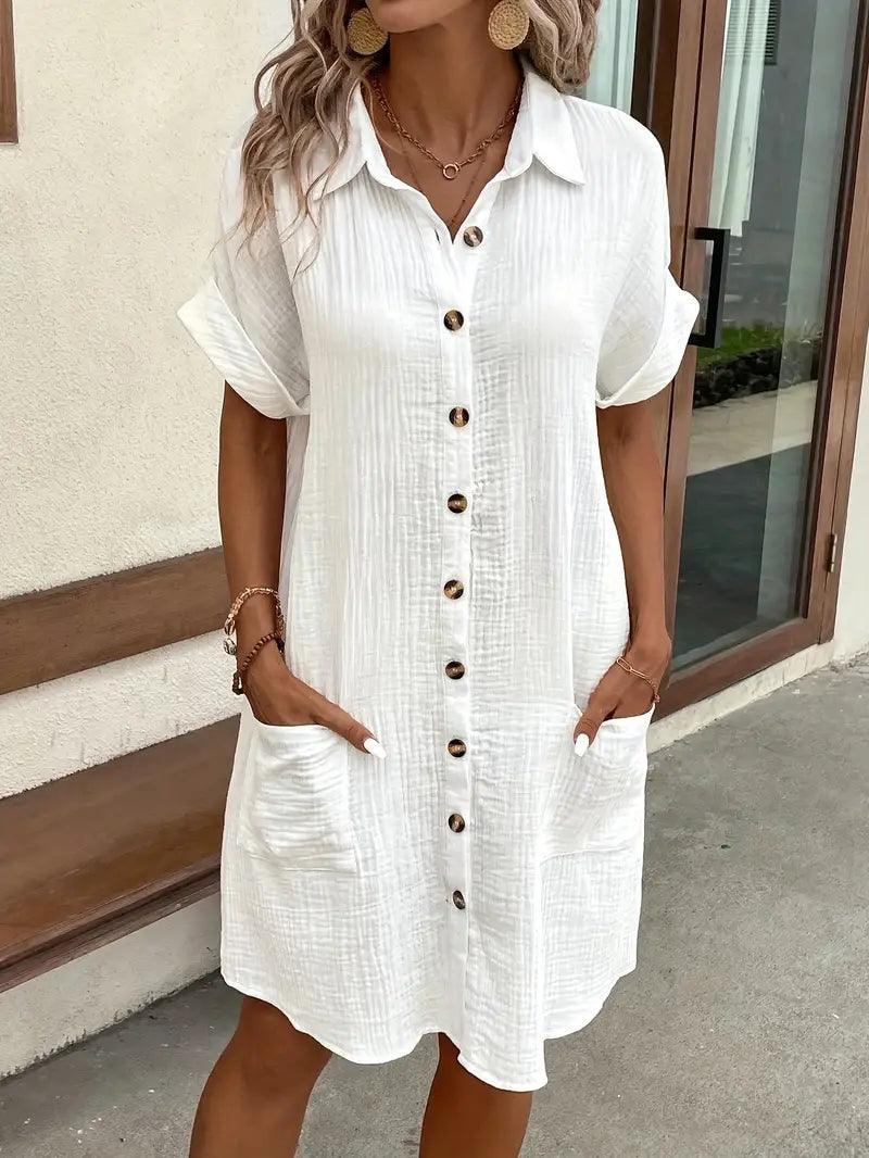 Grace | Timeless V-Neck Blouse Dress